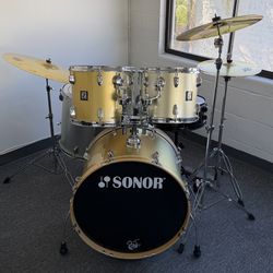 Sonor Force Dum Set in Silver to Gold Gradient Wrap