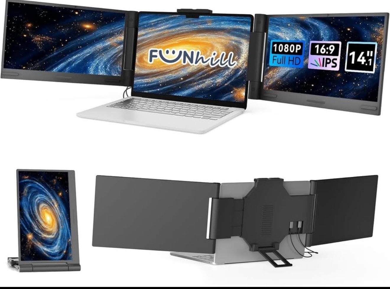 NEW! Laptop Screen Extender 14 inch Laptop Monitor Extender 1080 Portable Monitor Laptops 13-17.3