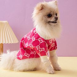 Grrucci Dog Sweater Pink White