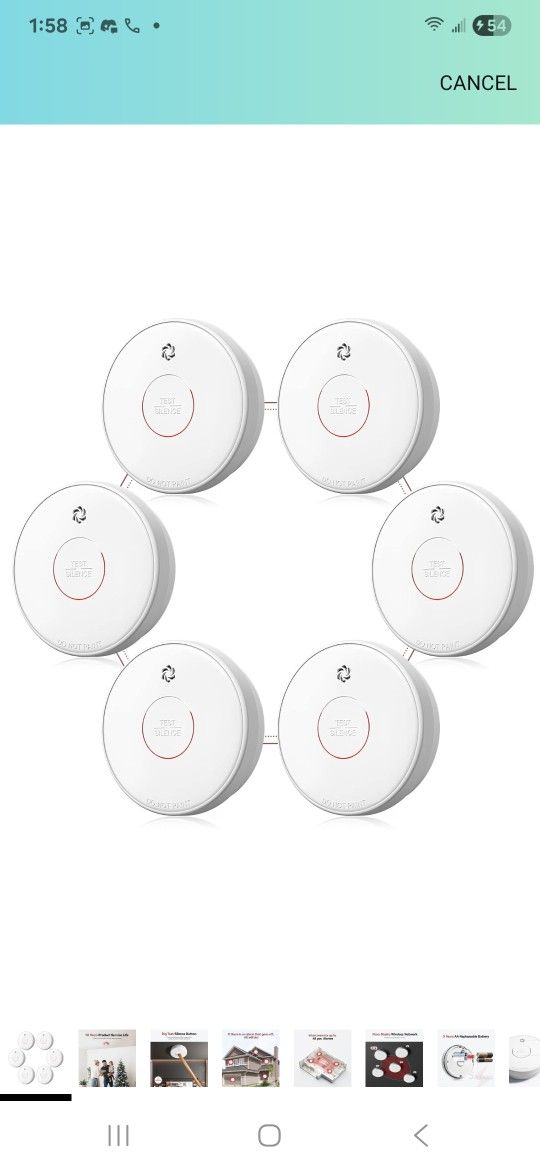 Smoke Detector Interconnected, Wireless Smoke Alarm with 5 Years Replaceable Battery, 10-Year Lifetime Fire Alarm with Silence Function and Low Batter