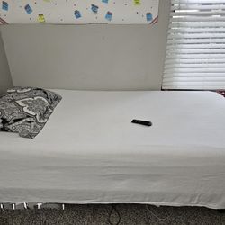 Twin XL Adjustable Bed Frame With 10 Inches Memory Foam Mattress 