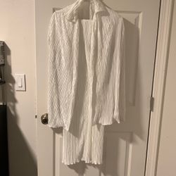 White Lounge Summer Wear Pajamas Set