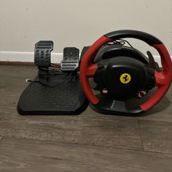 Thrustmaster - Ferrari 458 Spider Racing Wheel for Xbox One - Black/Red/Yellow
