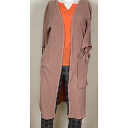 Ellie & Kate long knit cardigan w/peek a boo elbows L