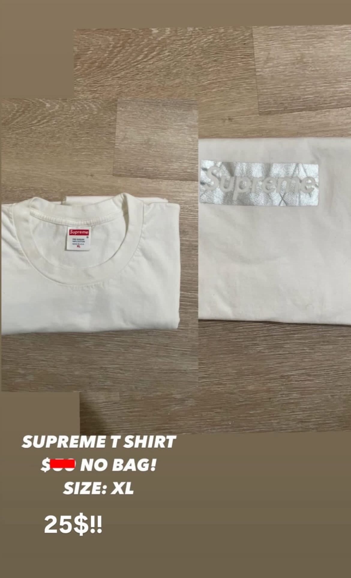 White supreme shirt