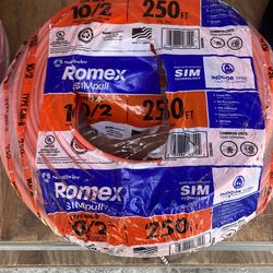 Wire romex 10/2   250 FT $200
