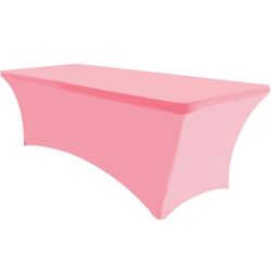 Spandex table cover 8ft pink