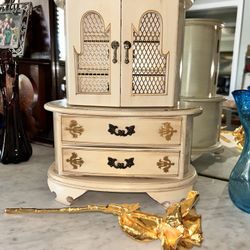 Large Vintage Florentine Jewelry/Music Box Gold Rare Gilt Wood Case  On Case Italy 🇮🇹 