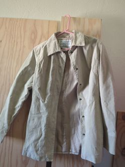 Genuine leather light tan jacket