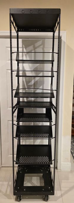 Middle Atlantic Metal Rack Shelves With Wheels 79h x 19.5w X 22d