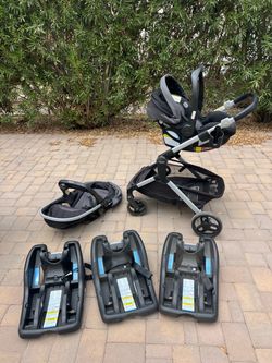 Graco Modes Nest Travel System with car seat and 3 car seat bases