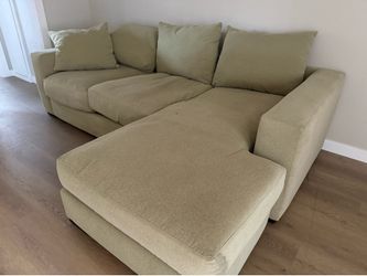 Sage Green Sofa with Chaise