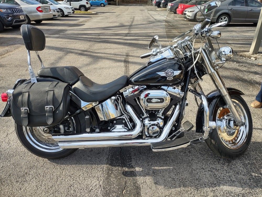 Black 2012 Harley Davidson Fatboy 104 Cubic Inch Motor