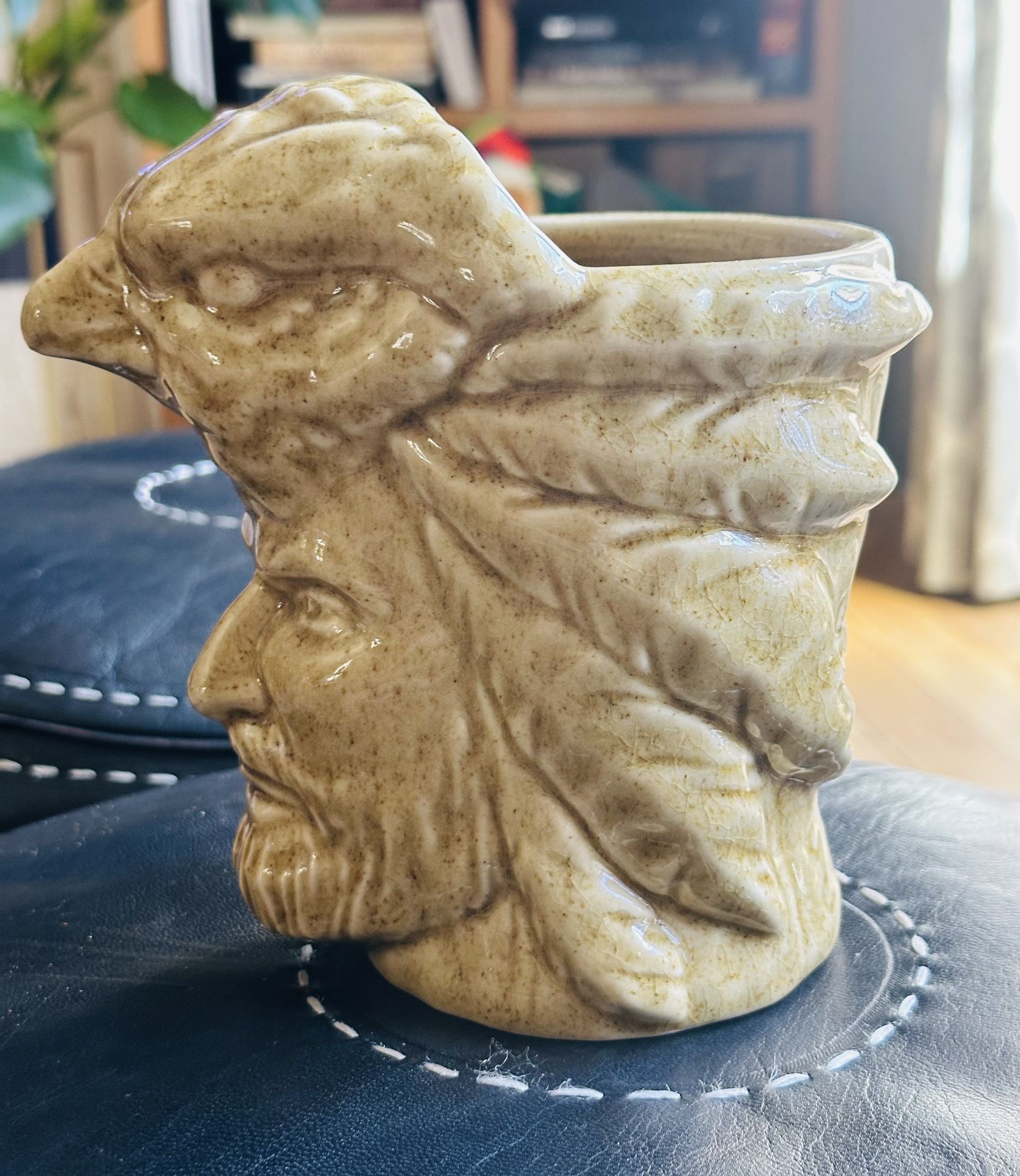 RARE TIKI FARM 7" MUG REPRESENTING MASCOT OF HORUS BREWERY OCEANSIDE CALIFORNIA