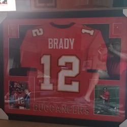 Framed Tom Brady Jersey