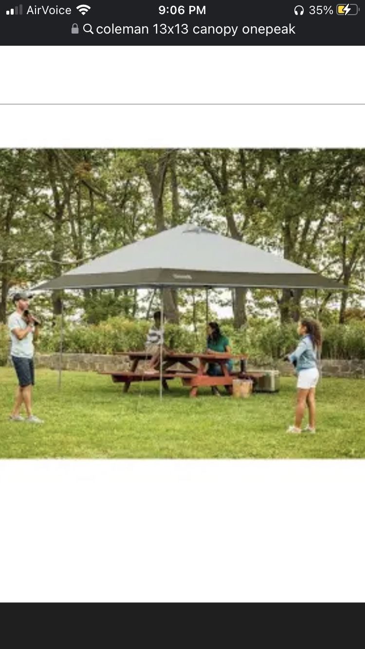 13x13 coleman push up Instant canopy
