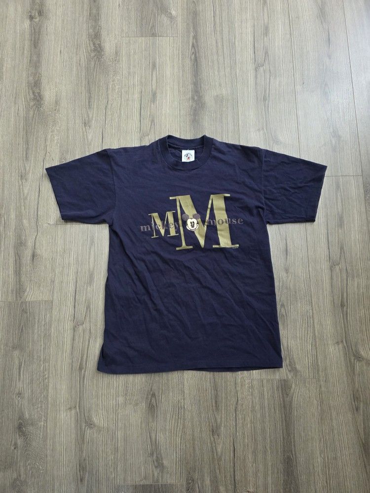 Vintage Mickey Mouse Double M T-Shirt Mens Medium