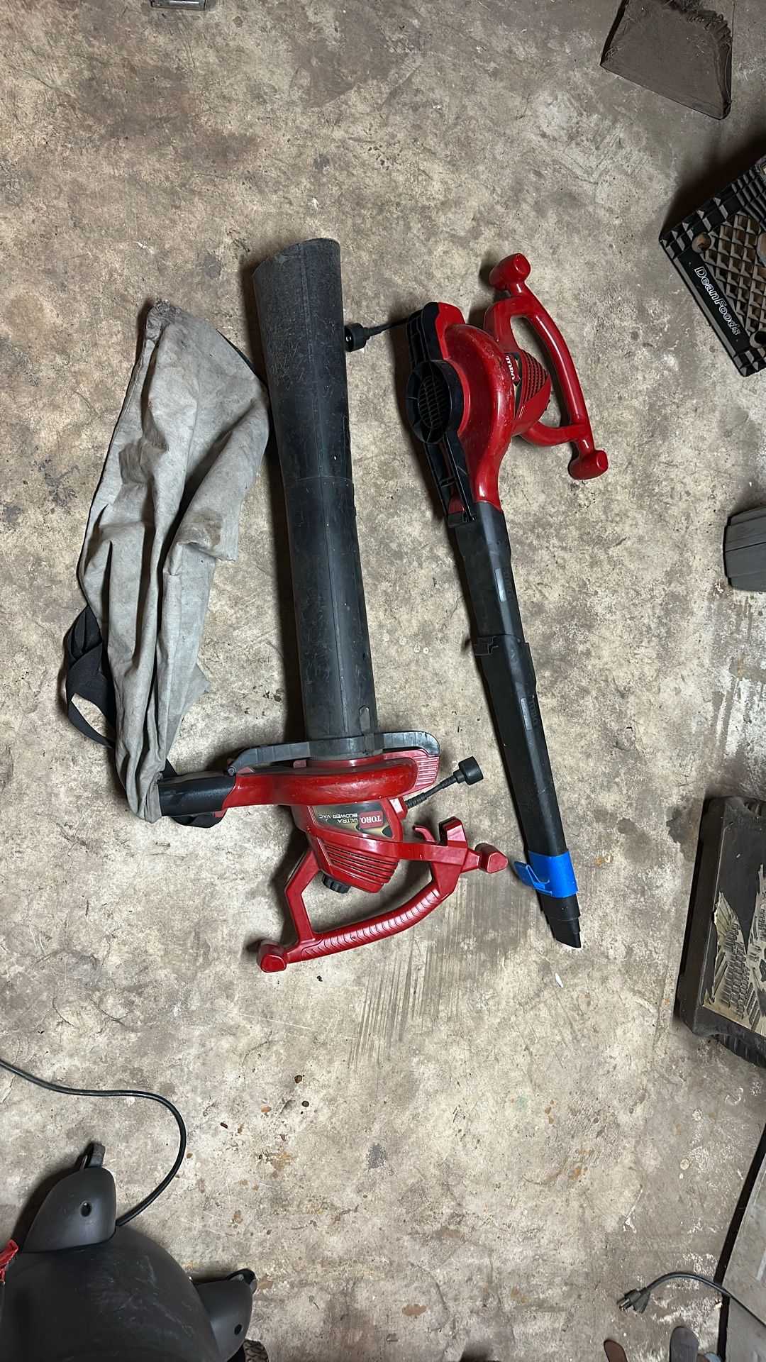 Two Toro Leaf Blower/vacuum