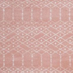 NEW!  5'3 x 8' Pink Geometric Area Rug