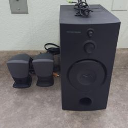 Harman/Kardon 2.1 Speaker System | Subwoofer + Satellite Speakers | Treble & Bass Control