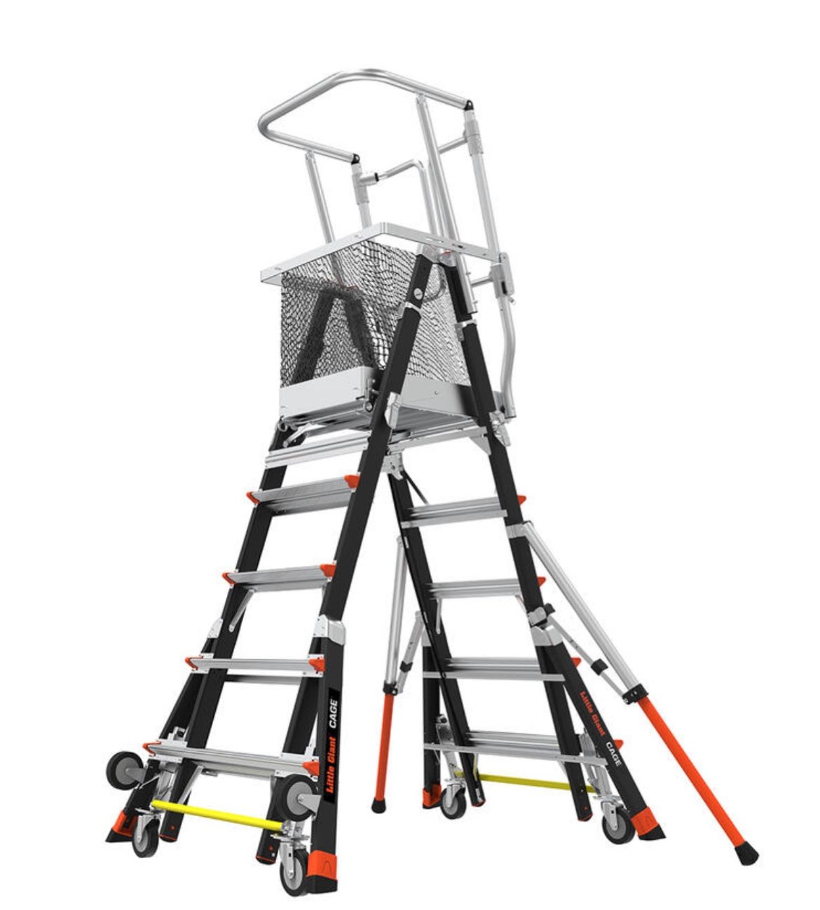 Little Giant Fiberglass Aerial Safety Cage Ladder Model 18509-240
