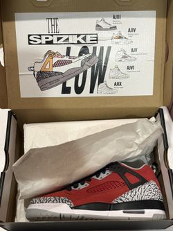 Jordan Spizike Low (GS) Gym Red Black Wolf Grey | Youth 5Y | New in Box