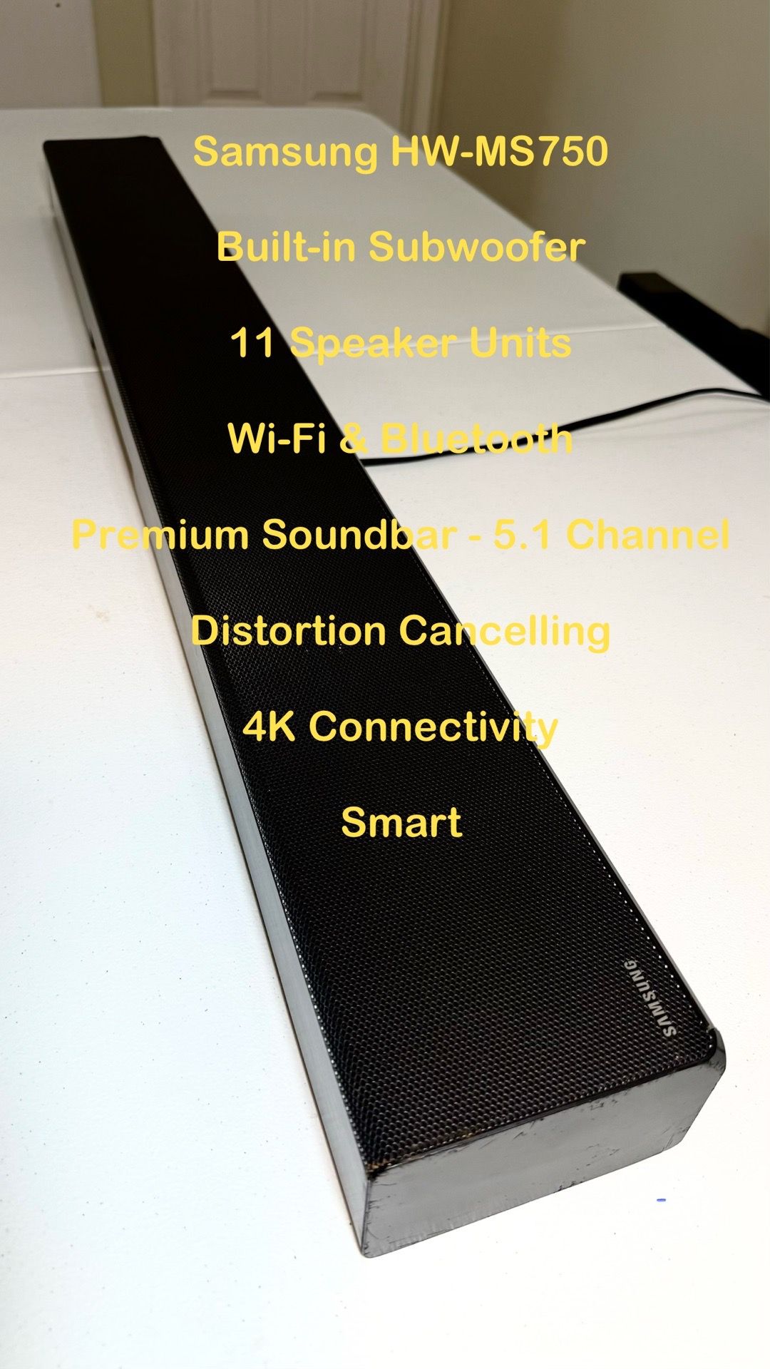 Samsung HW-MS750 Sound+ Premium Soundbar - 11 Built-in Speakers - All-in-One