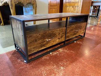 Industrial Style Rustic Compact Media Stand