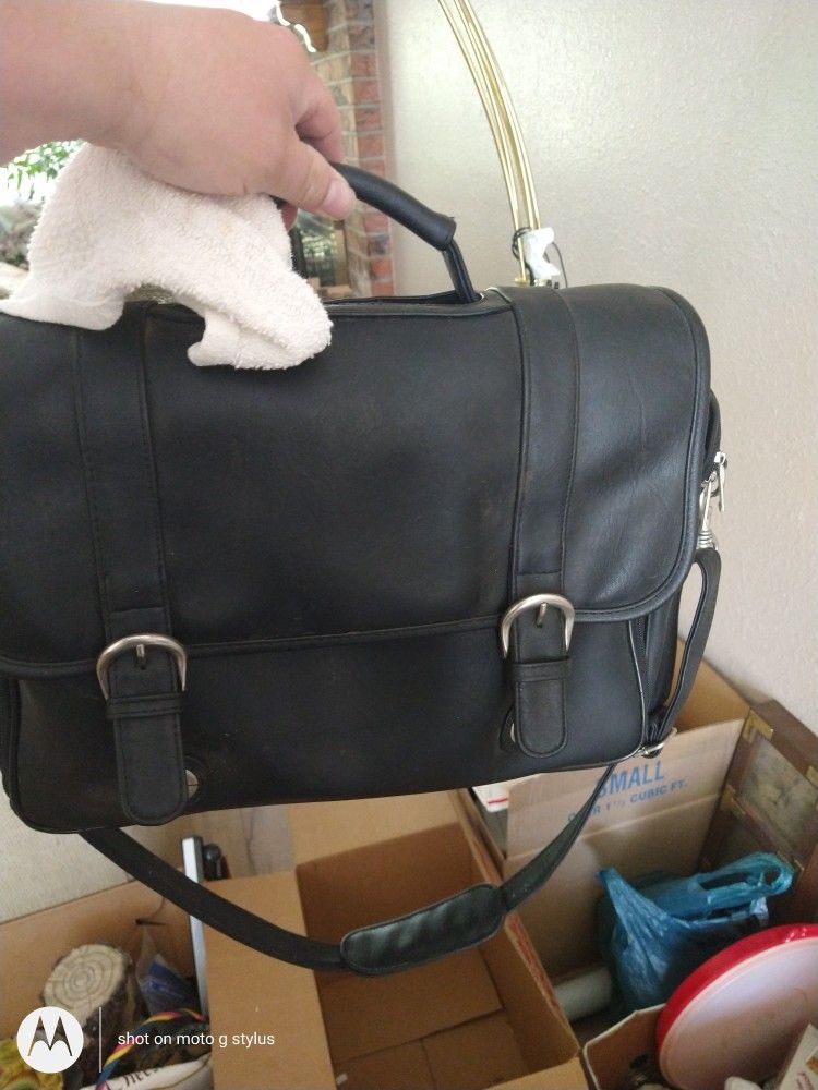 Large Leather Laptop Carrying Case.