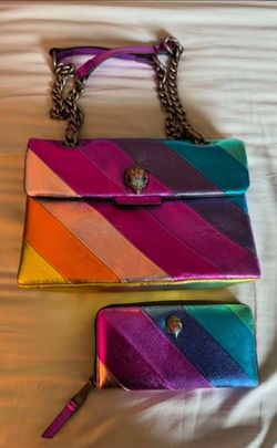 Metallic Rainbow Purse + Matching Wallet – Excellent Condition. By Kurt Geiger