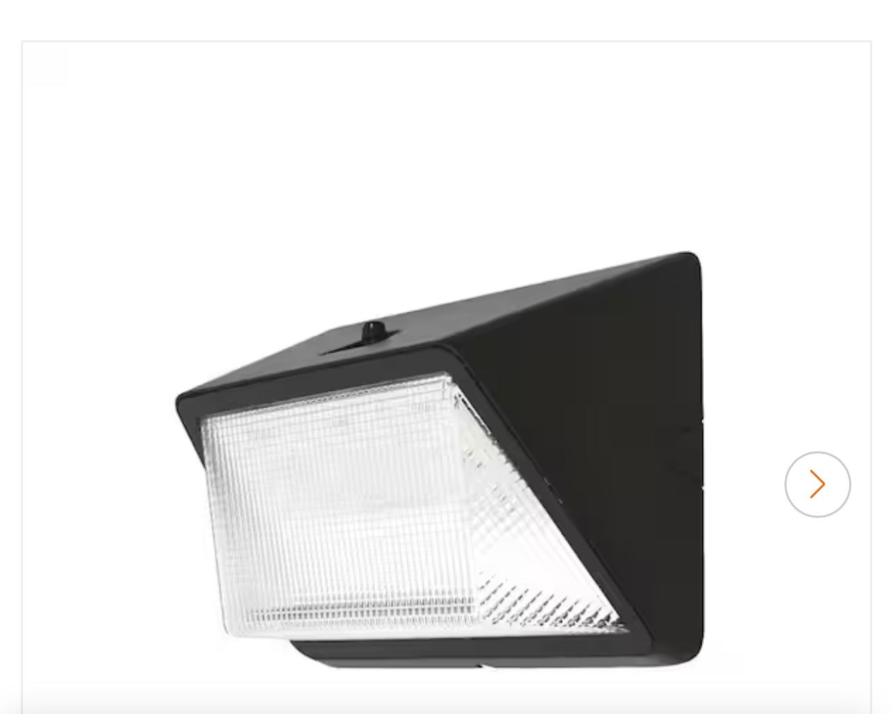 Commercial Electric 675W Equivalent Integrated LED Bronze Outdoor Commercial Refractor Wall Pack Light, 10,000 Lumens, 4000K, Dusk-to-Dawn