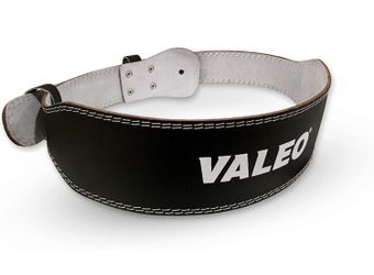 Valeo VRL4 4" Padded Leather Contoured Weightlifting Lifting Belt with Suede Lining, Small
