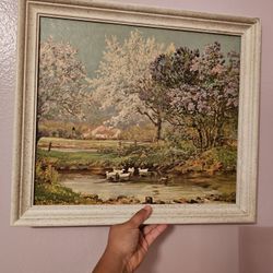 Vintage Landscape Artwork Framed Picture