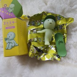 Smiski Sunday Series Skate Board Toy Decor Illuminated Glow At Dark