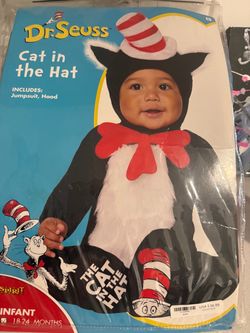 Halloween costume cat in hat