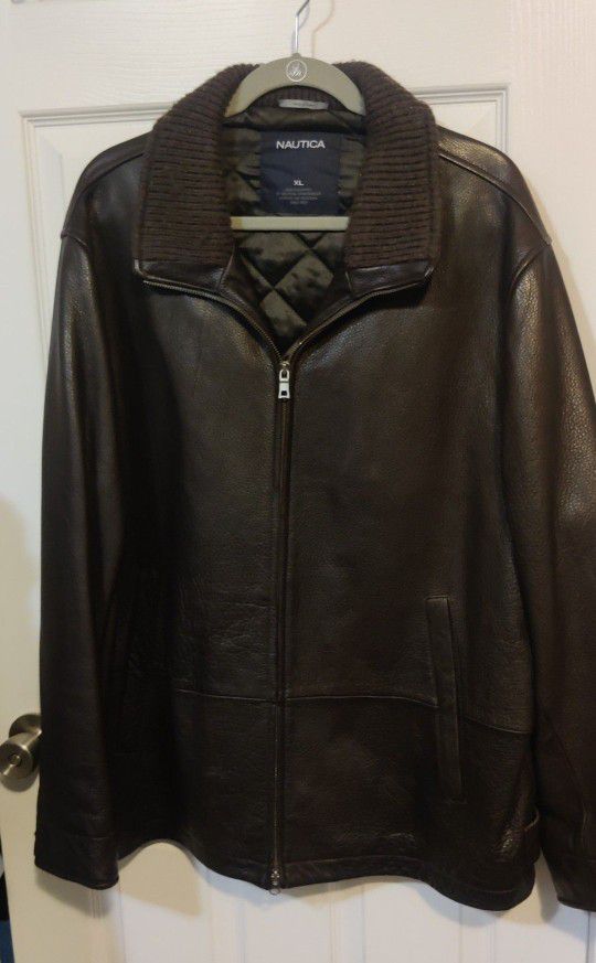 Men's XL Nautica Genuine Leather Jacket 