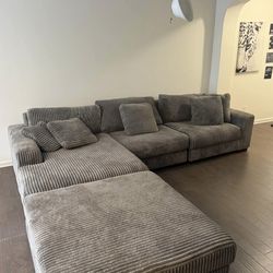 Oversized Sectional cloud Couch w/ottoman– $800