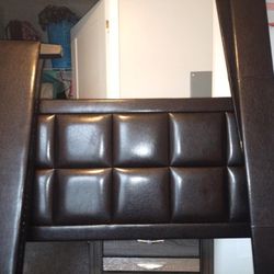 Queen Leather Bed Frame Good Condition $25.00