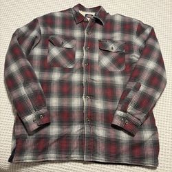 Dickies Men’s Flannel Sherpa Lined Plaid Jacket Large