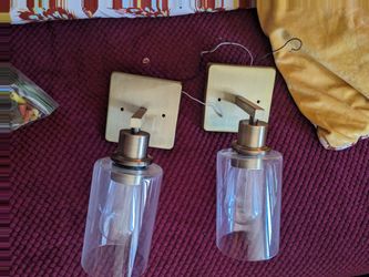 Wall Sconces Light Set of Two, Antique Brass Bathroom Vanity Light Fixture, Farmhouse Indoor Wall Sconces, Modern Bathroom Wall Lights Wall Lamp with 