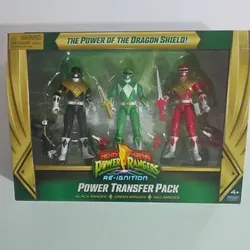 Power Rangers Re-Ignition Power Transfer Pack – Dragon Shield Black Green Red – New – New