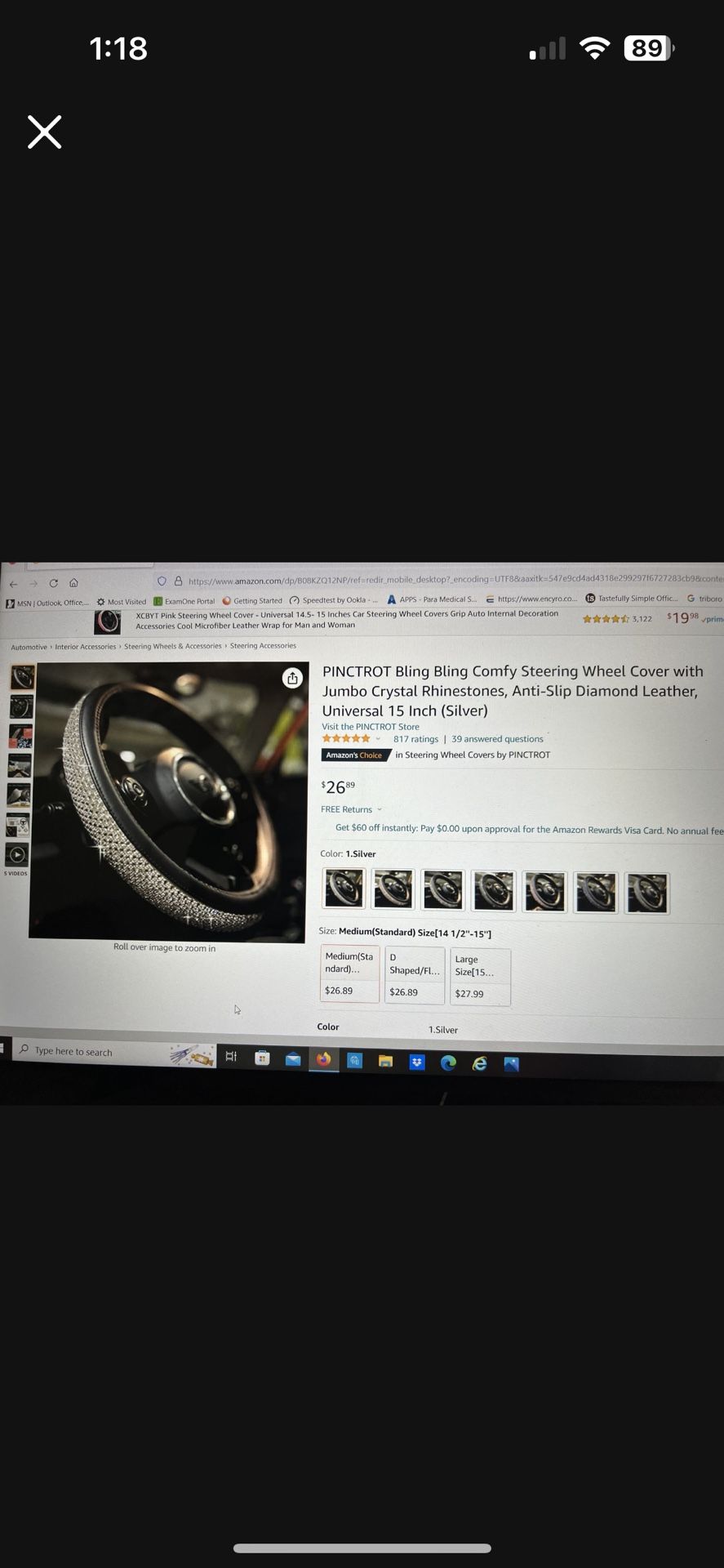 Bling Steering Wheel Cover
