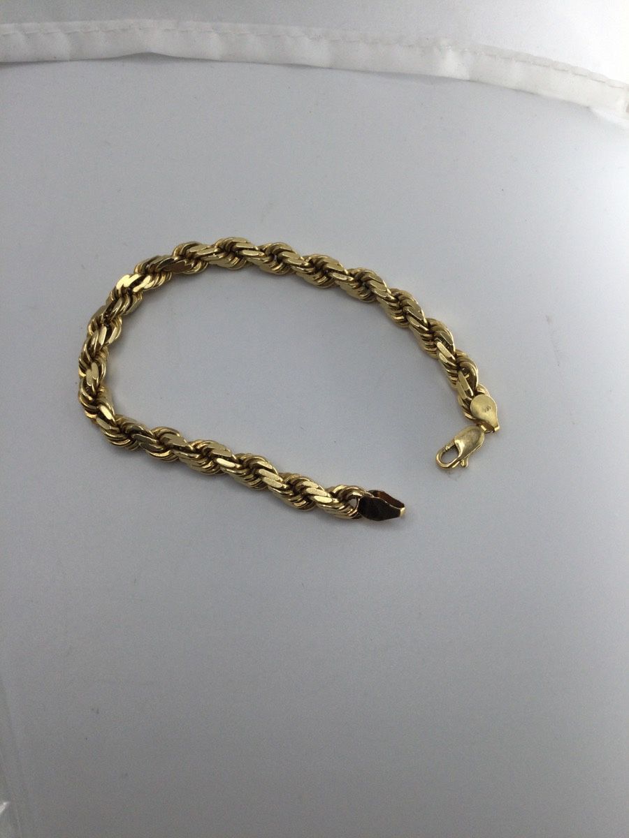 14KT Rope Link Bracelet