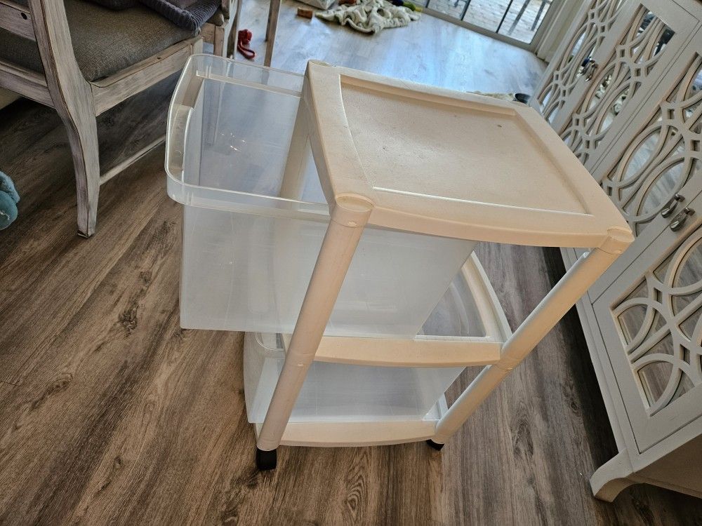 2 Deep Drawers Plastic Storage On Wheels  30 Obo