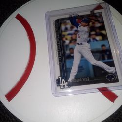 Custom Made Dodgers Baseball Plaque With Freddy Freeman Card