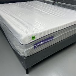 QUEEN SIZE PURPLE PREMIER .3 MATTRESS & BOX SPRING BED SET
