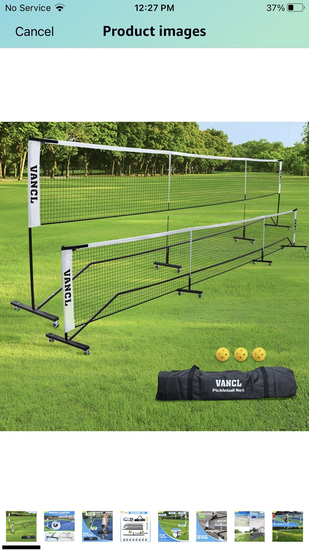 Badminton Pickleball Net with Wheels Movable Deluxe Heavy Duty Pickleball Net System 22 Feet Pickleball Net for Driveway Adjustable Strong Nylon Net
