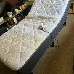 Twin Pillow Top Mattress Electric Bed With Remote Back Raise 
