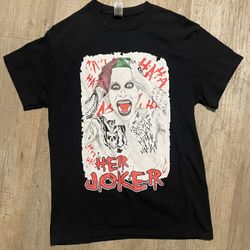DC Comics Suicide Squad Jared Leto "Her Joker" Graphic T-Shirt Black Size M