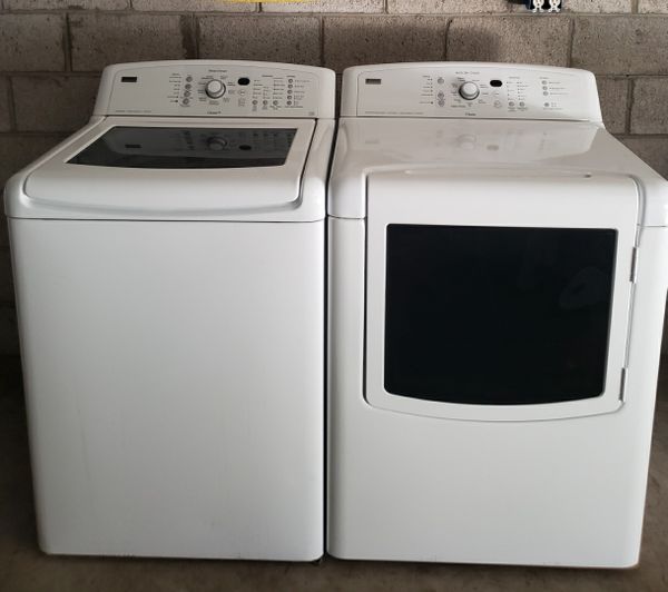 Kenmore elite oasis kingsize capacity glass top washer and electric